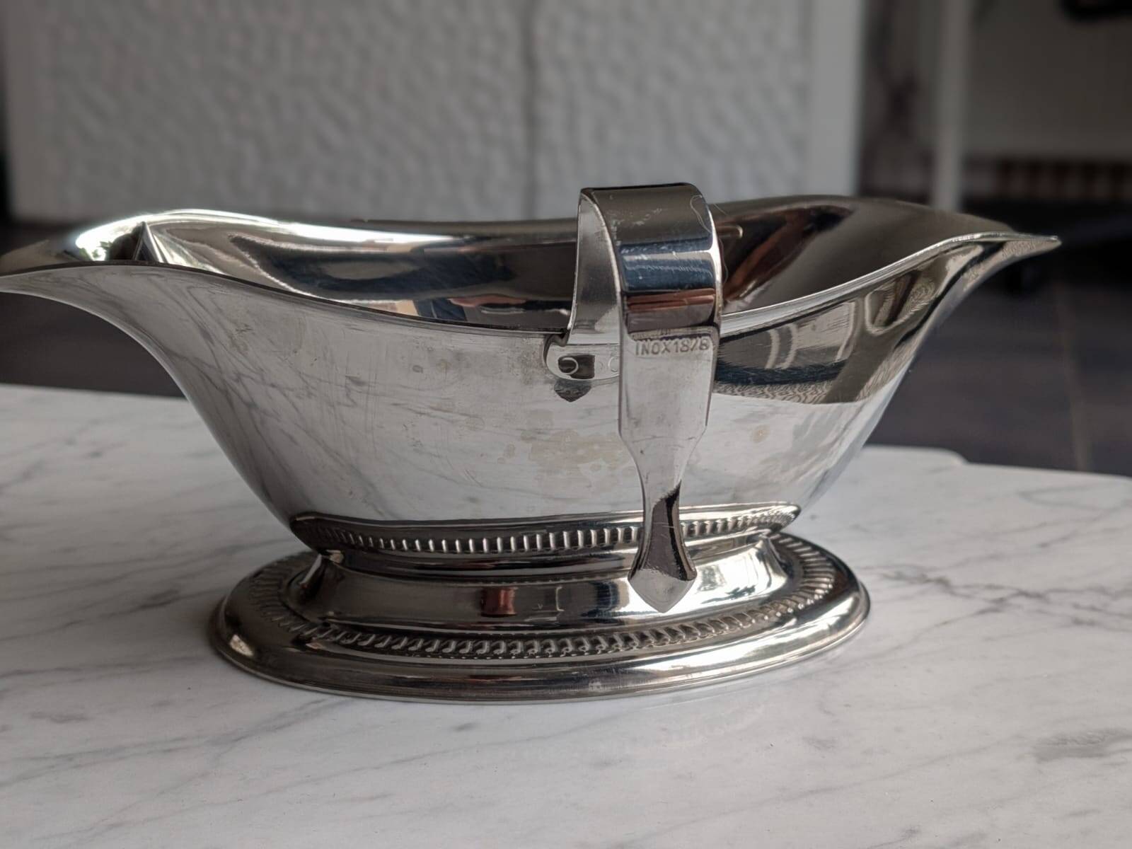 vintage fat separator sauce boat Jean Couzon - Président Collection - Stainless Steel