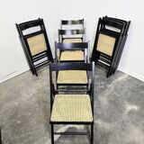 Chaise pliante noire des années 90