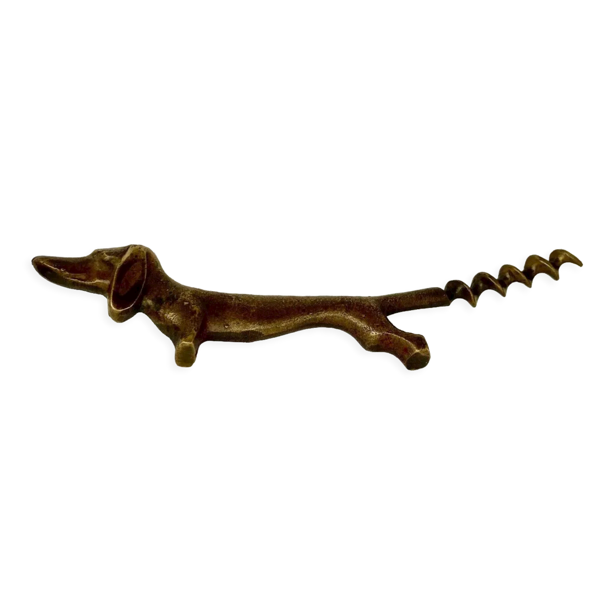 corkscrew old dog Dachshund or Basset bronze - Corkscrew - Korkenzieher