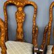 Set of two armchairs and six chairs. Marquetry with precious wood species.