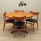 Round teak table, Danish design, 1970s, production: Denmark