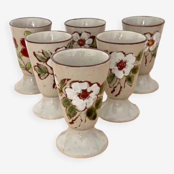 Set of 6 stoneware glasses