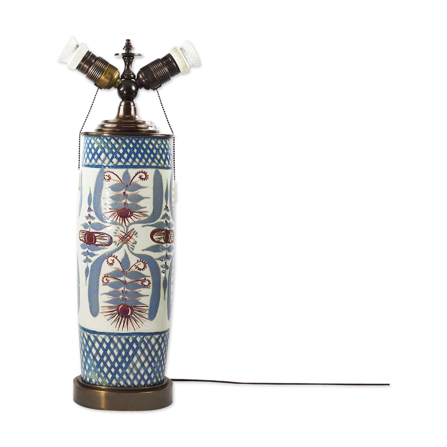 Mid-Century Ceramic Lamp by Marianne Johnson Hansen for Aluminia Faience