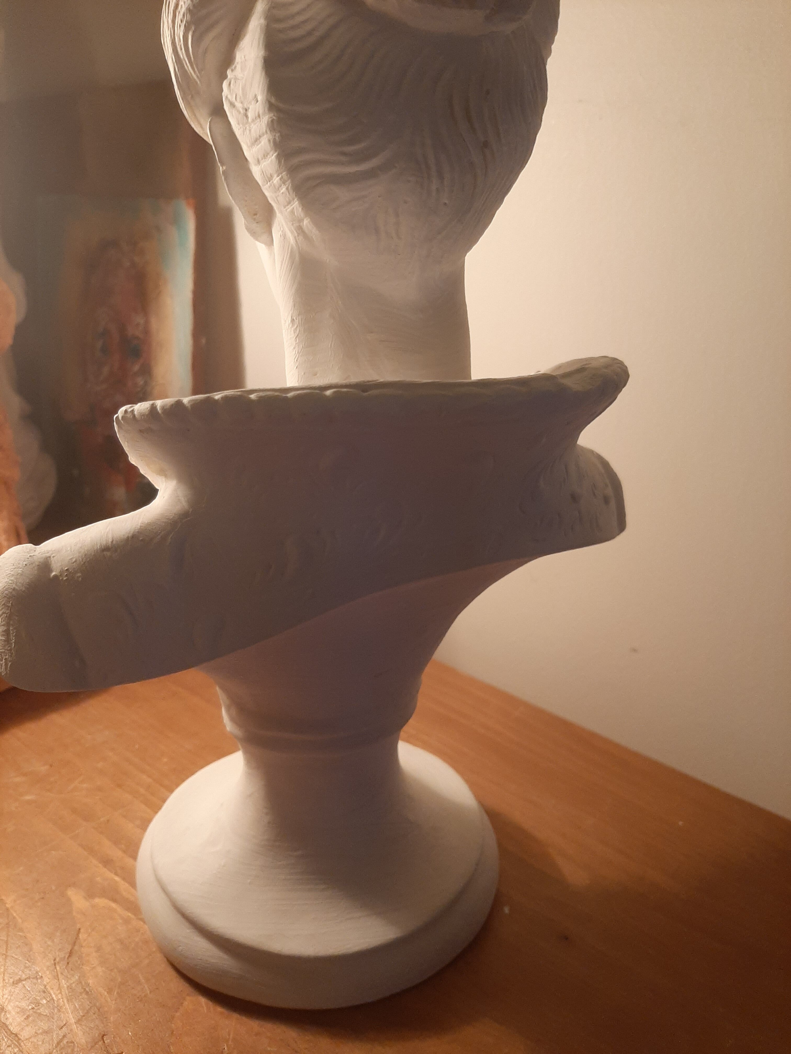 Female bust sculpture plaster