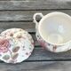 Vintage sugar bowl in English earthenware, Johnson Brothers Rose Chintz pattern.