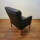 Vintage wingback chair 2431 with ottoman by Børge Mogensen for Fredericia