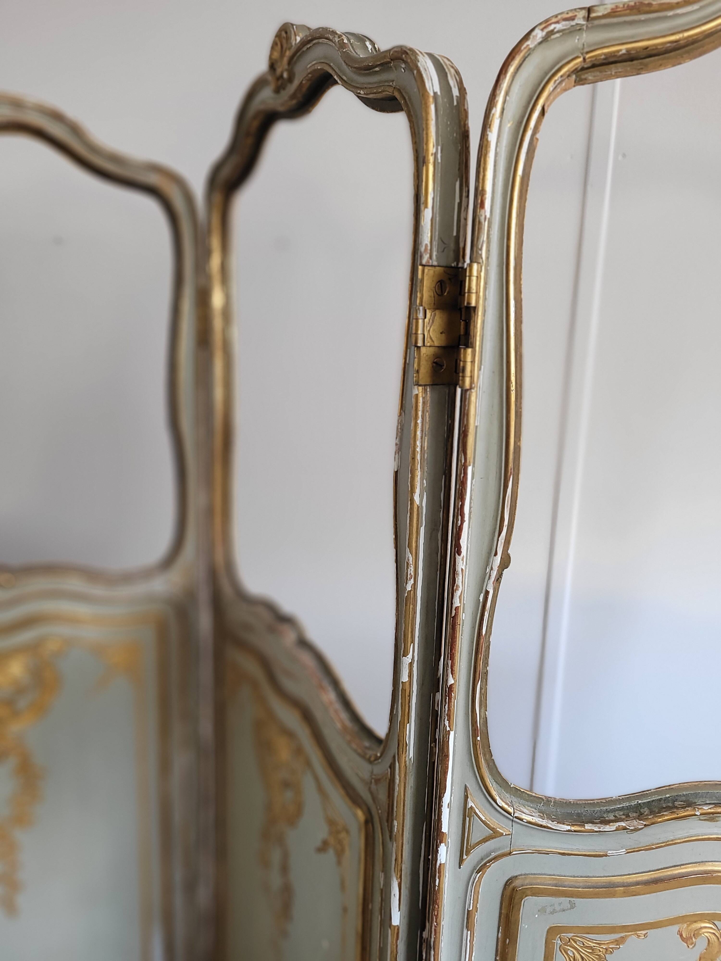 Three-panel screen, early 19th century.