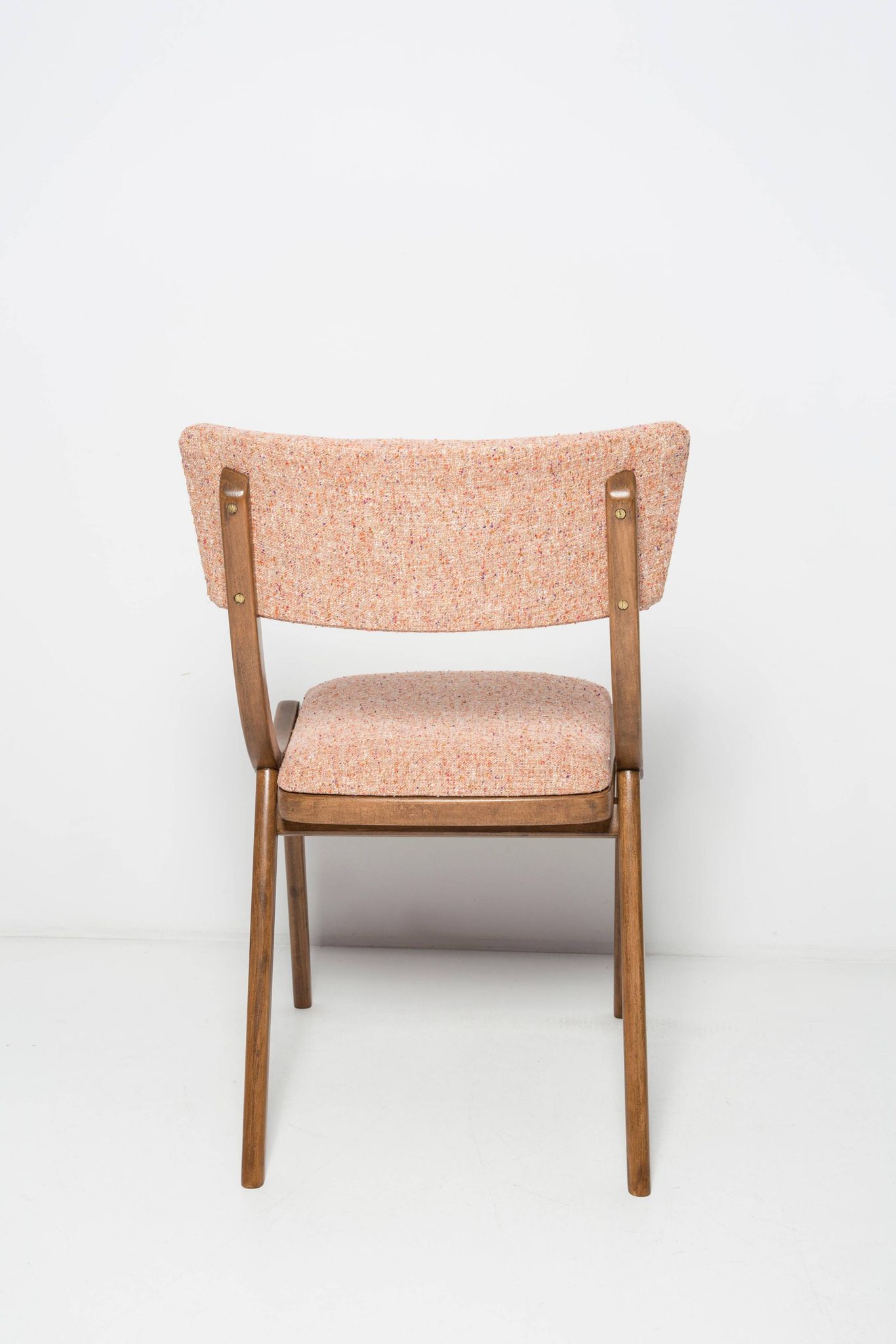 Bumerang Chair Mid-Century Modern, Orange Fish Wool, Poland, 1960s