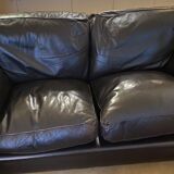 Poltrona Frau sofa "Poppy" 2 seater black leather