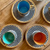 Set of 4 vintage cups Pralognan de Salins