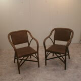 Pair of rattan chairs