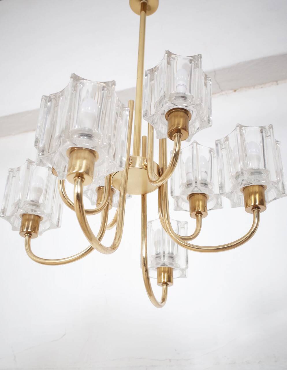 Lustre en Verre Cristal de Peill & Putzler, 1970s