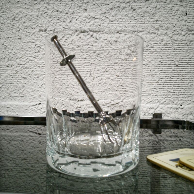 Large crystal ice bucket