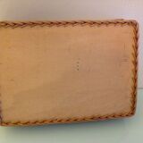 Rectangular wicker tray, vintage 60-70s