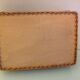 Plateau  rectangulaire en osier vintage années 60-70