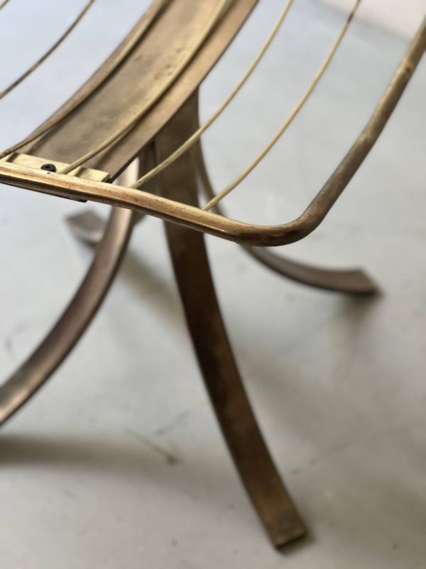 Chaise pivotante en métal pied tulipe, 1970