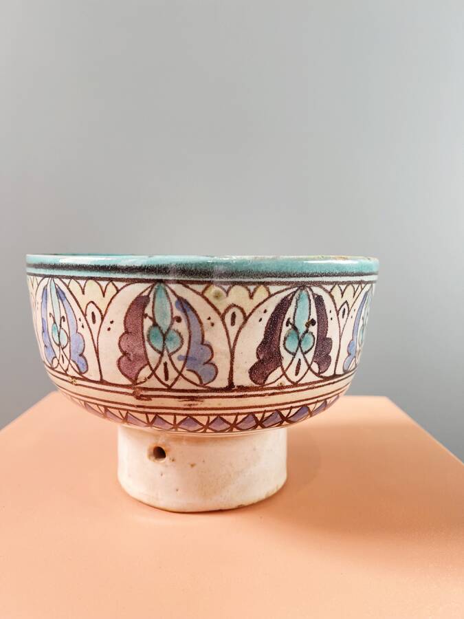 Polychrome ceramic bowl – Fès, early 20th century