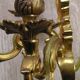 Louis XV-style gilded bronze wall light