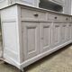 Gray patinated kitchen cabinet