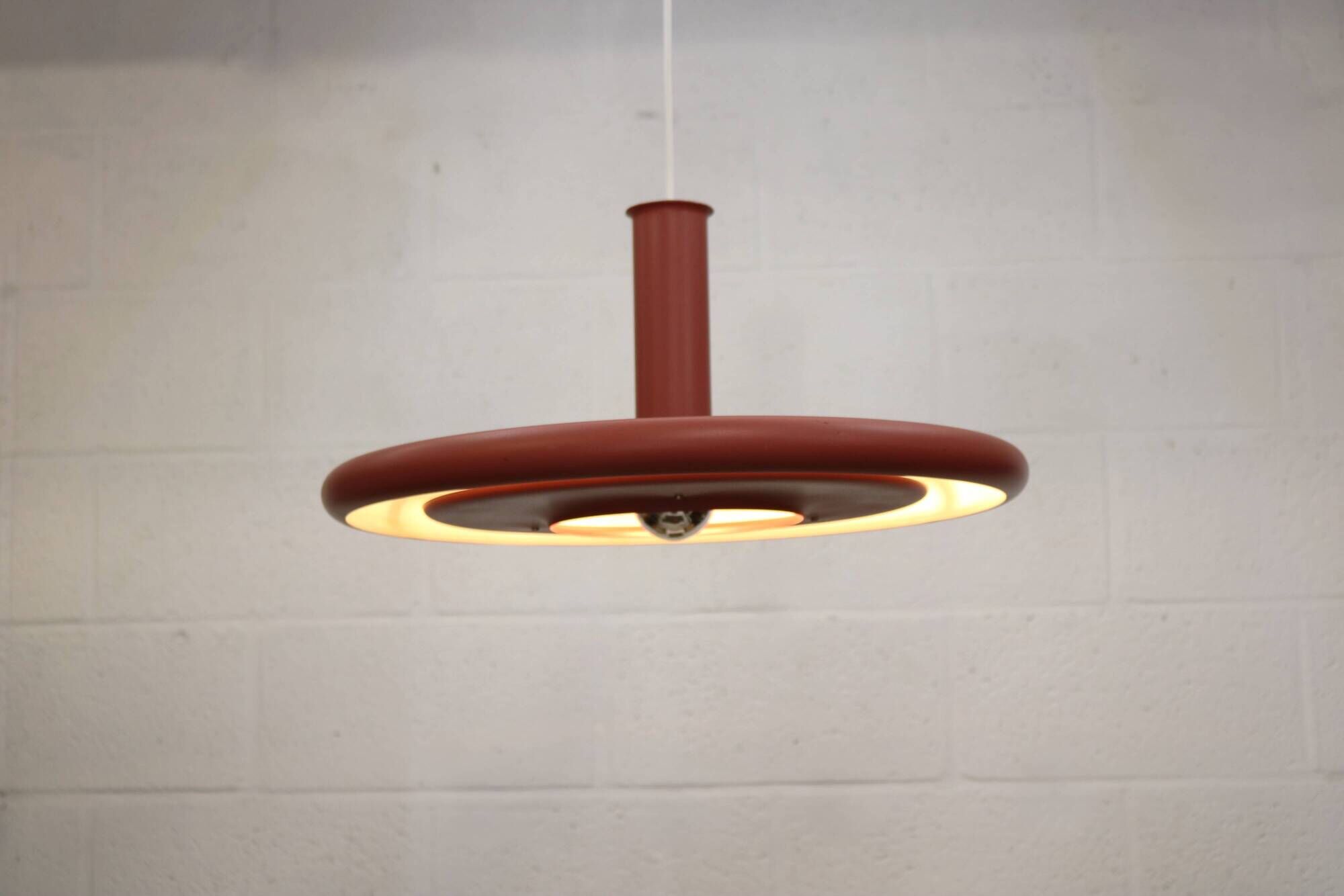 Pink XL Fog & Morup Optima Pendant Lamp: Hans Due Design, Denmark 1970s