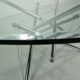Theodore Waddell for Cassina 714 Tensegrity Chromed Steel Dining Table, 1980s