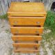 Ancient Commodity 5 Wood Drawers - Vintage 70s Alu Handles