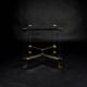 Pierre Vandel coffee table in plexiglass and gilded brass
