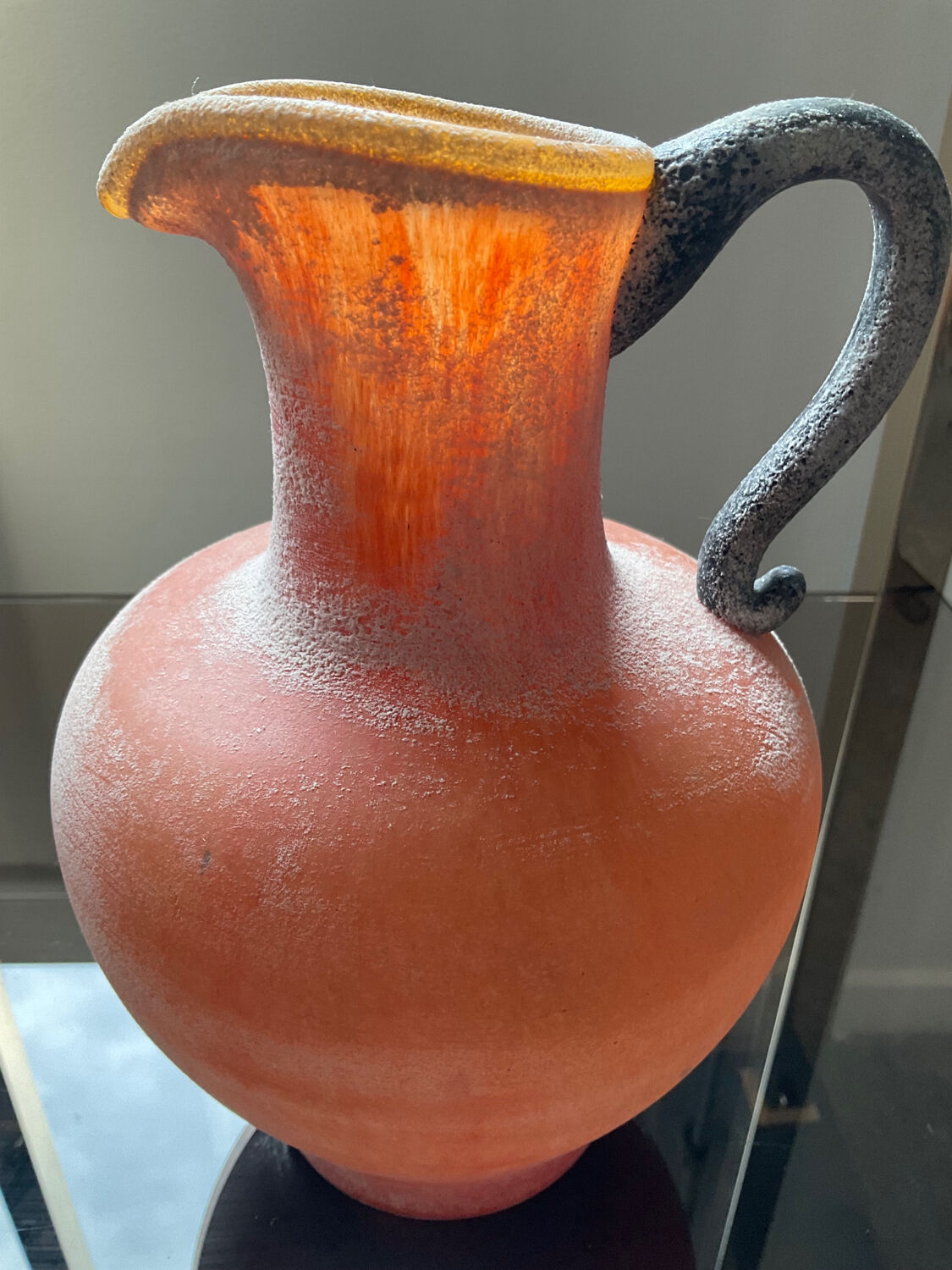 Vintage Scavo jug vase in Murano glass