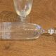 6 chiseled champagne flutes on vintage floral frieze pattern