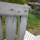 Pair of iron and old wood garden chairs