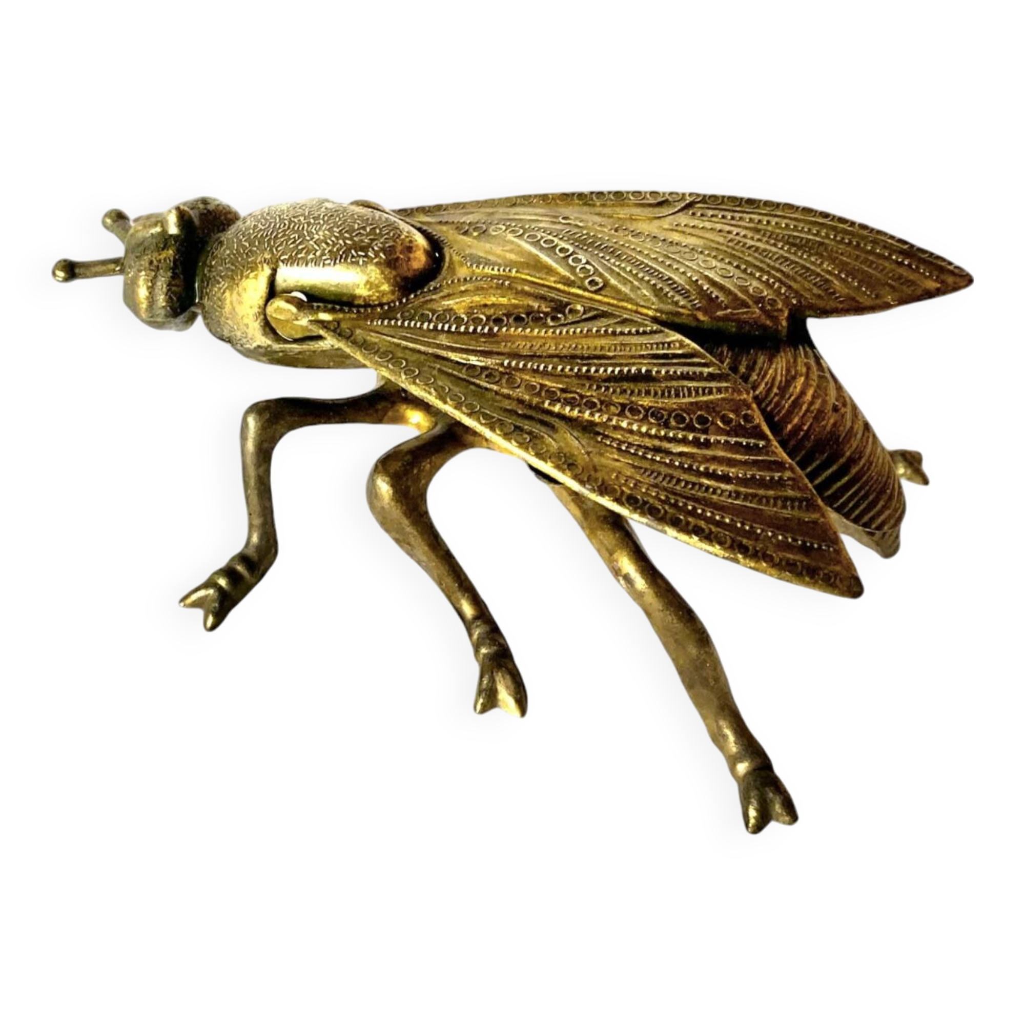Vintage brass ashtray in the shape of a fly - Made in Italy