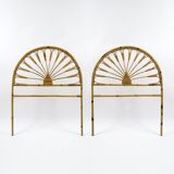 Set of 2 bamboo headboards, 1970s