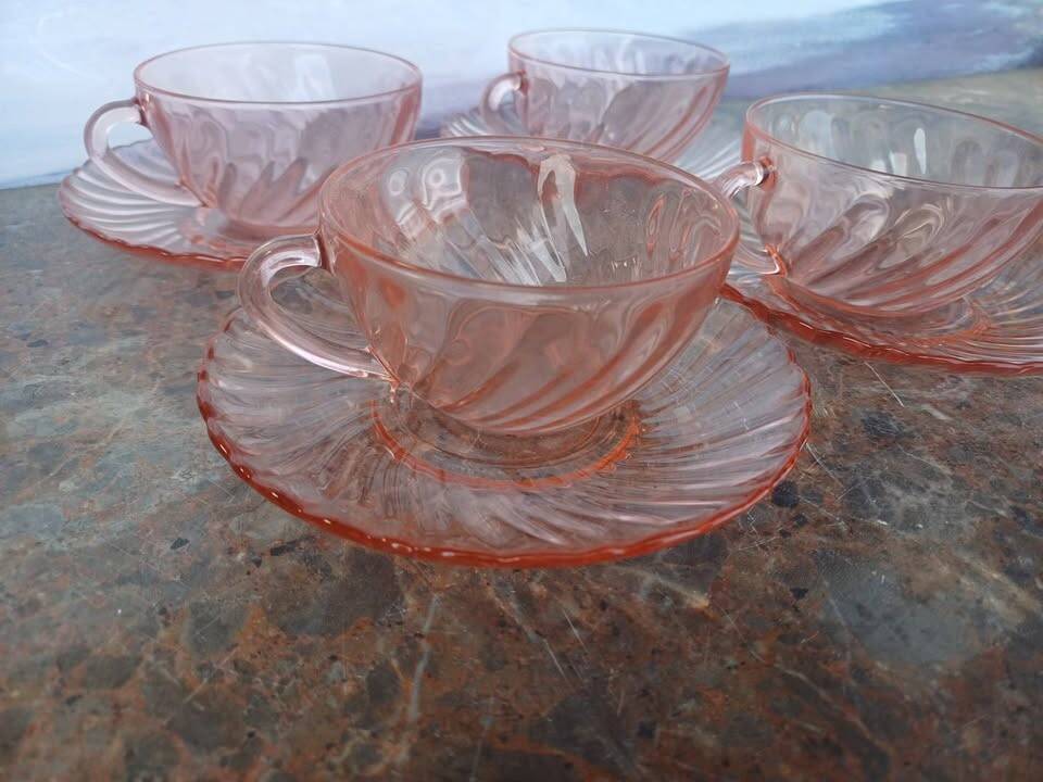 Tasse sous tasse arcopal Rosaline