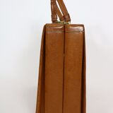 Set three vintage leather suitcases