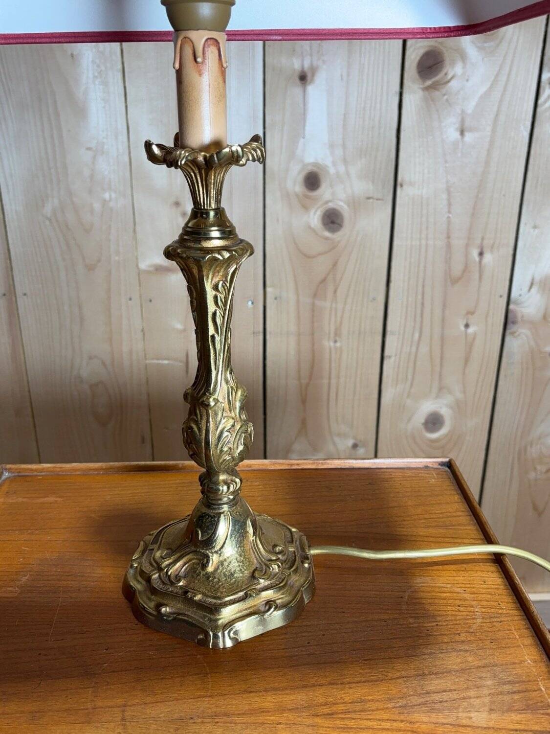 Série de 3 lampes en bronze Louis XV