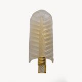 Pair of Barovier & Toso Style Mid-Century Modern Murano Glass Gold Leaf Sconces