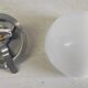 Opaline globe ceiling or wall light, diameter 15 cm - mid-20th century