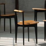 Set of 4 'Thema' chairs in pine by Yngve Ekström, Swedese, Modern Swedish, 1954
