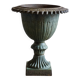 Antique Cast Iron Garden Urn, Campana Form Planter