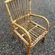 Bureau et chaise enfant en rotin