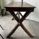 Solid walnut desk, folk art, Savoy, circa 1900