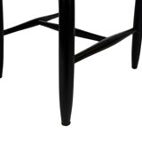 Vintage set of four -bar chair made of black lacquered wood - 1960s