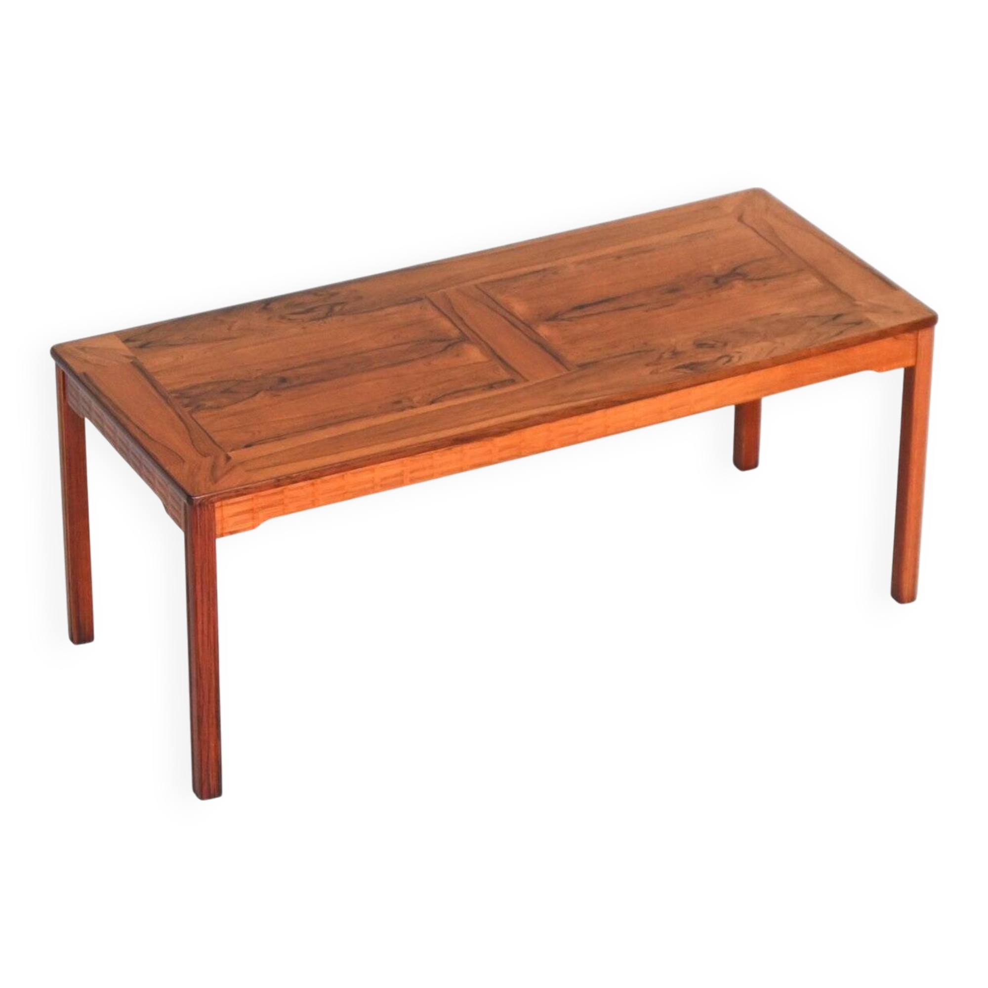 Grande table basse Alberts Tibro en palissandre Danemark 1970