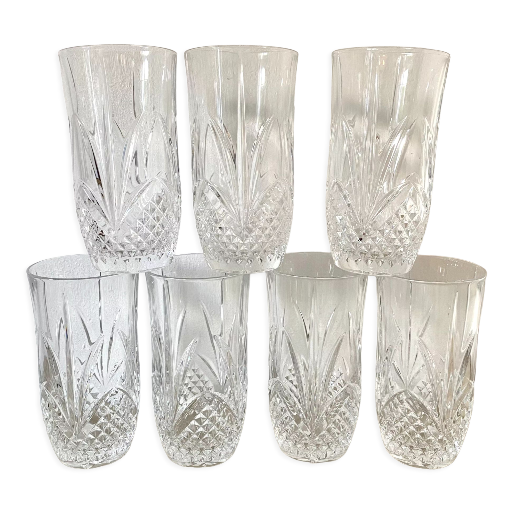 Crystal whisky glasses 80s