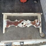 Wall shelf in patinated solid wood