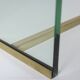 Peter Ghyczy. Glass and gilded brass console. 1970s.