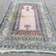 Ancien tapis turc en soie 128x79cm