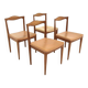 Set of 4 Scandinavian teak chairs, Karl Erik Ekselius, JOC, Sweden, 1960