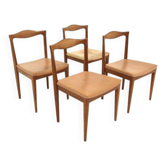 Set de 4 chaises scandinave en teck, Karl Erik Ekselius, JOC, Suède, 1960