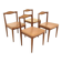 Set of 4 Scandinavian teak chairs, Karl Erik Ekselius, JOC, Sweden, 1960